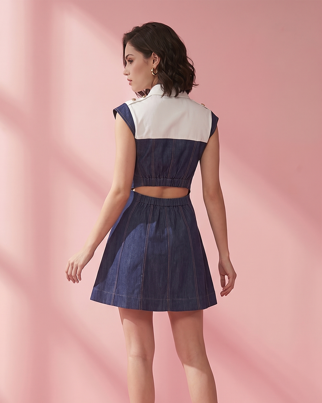 White collar dress