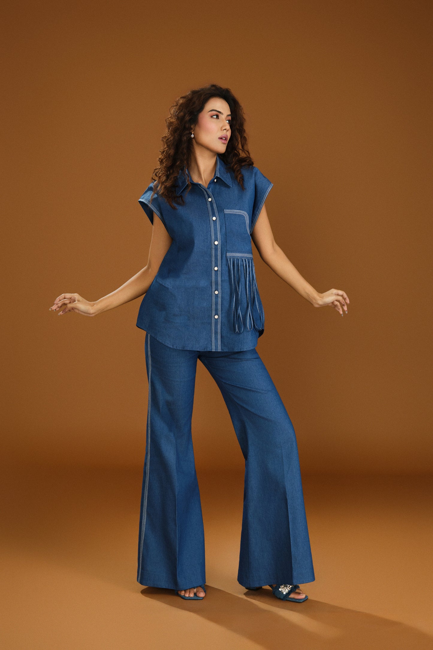 Stretch bell bottom Pant