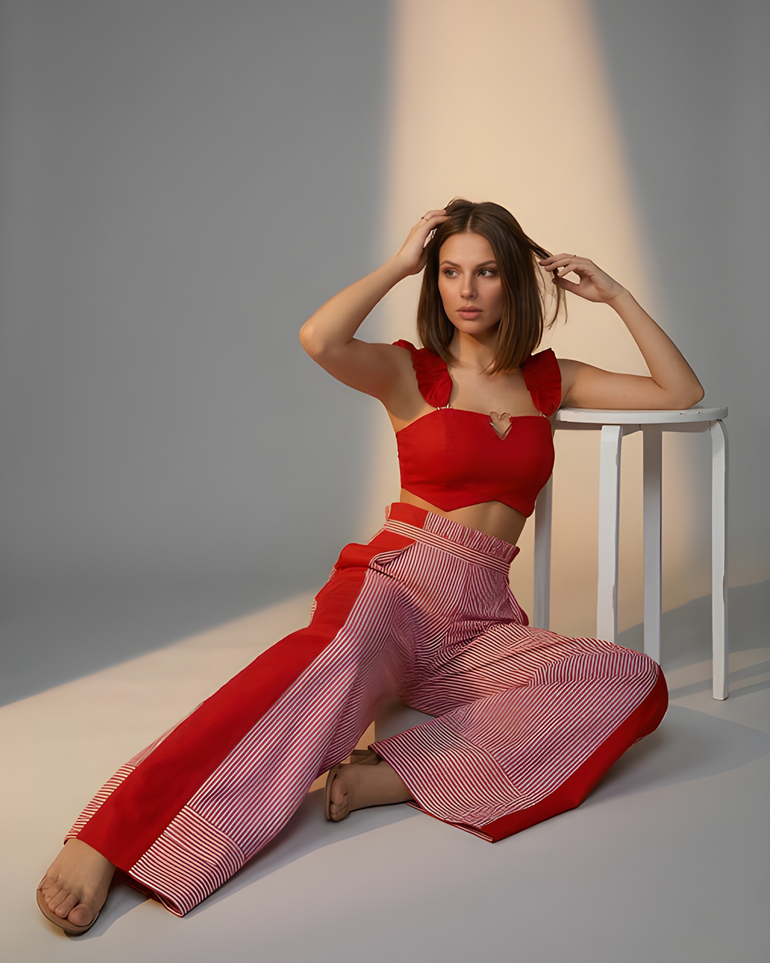 Scarlet Stripe Pants
