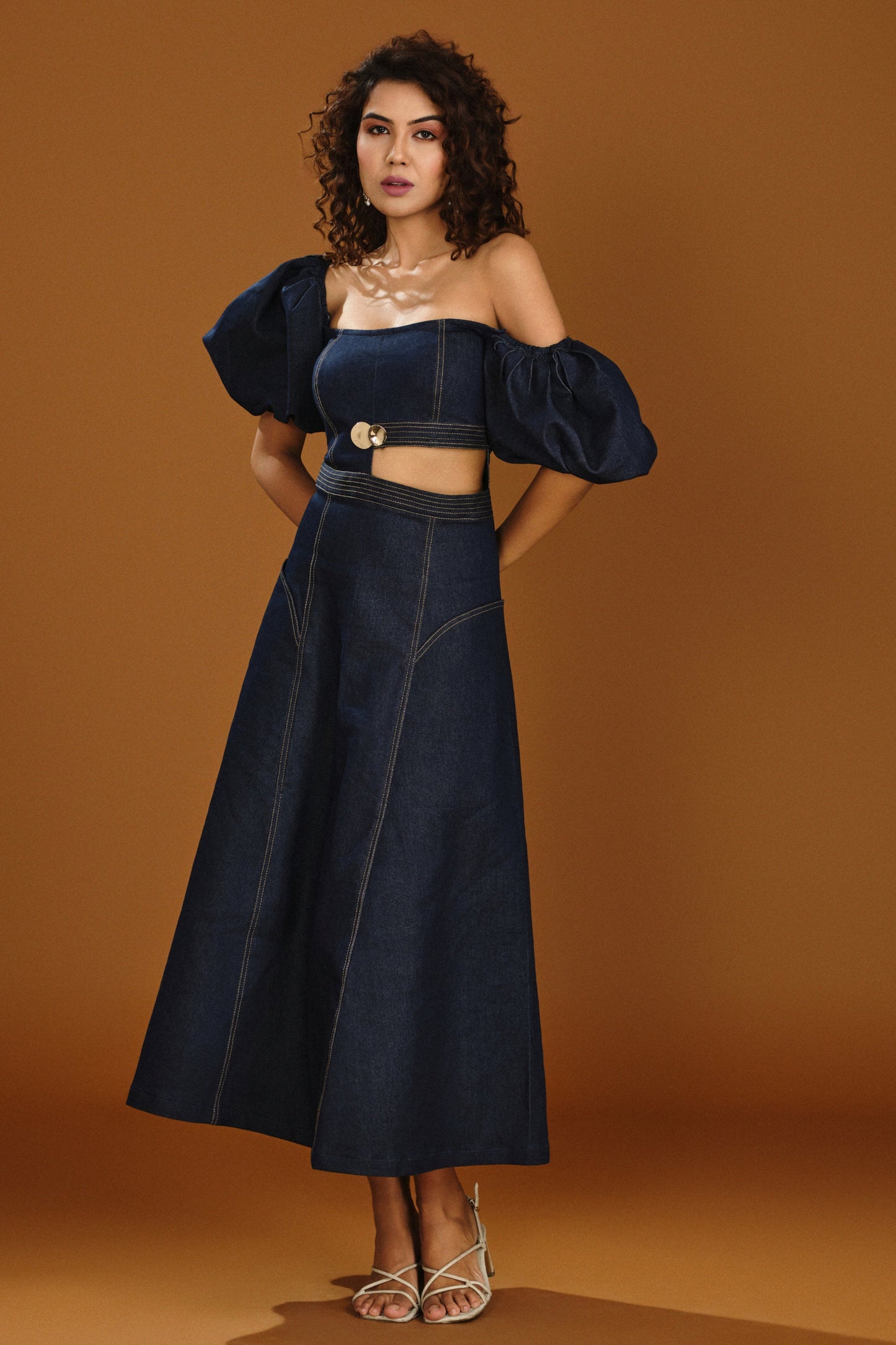 Puff and chic Denim dress