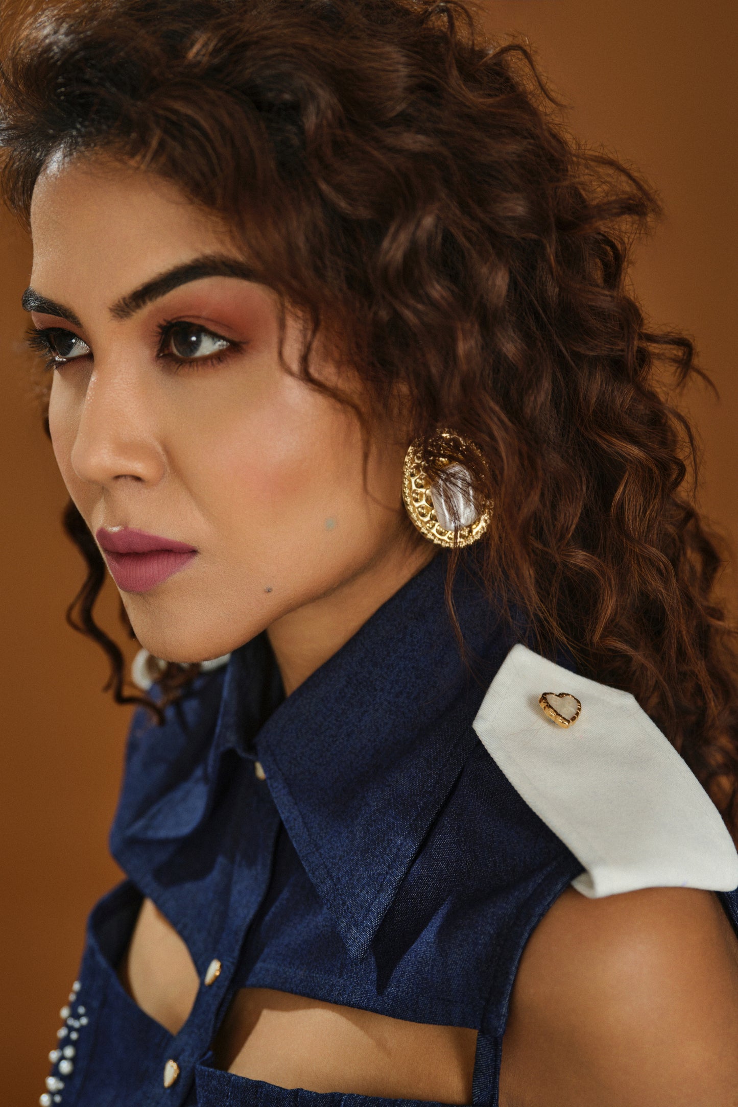 Pretty in pearls Denim Top