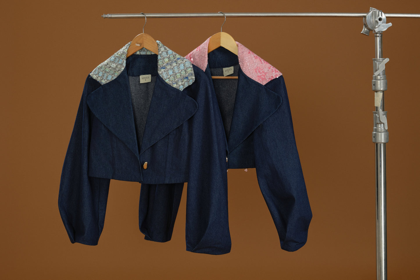 Tweed collar blazer
