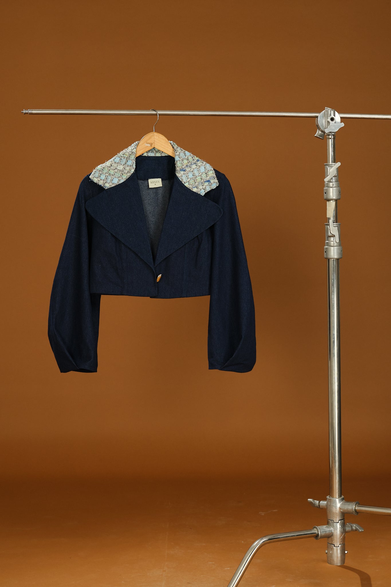 Tweed collar blazer