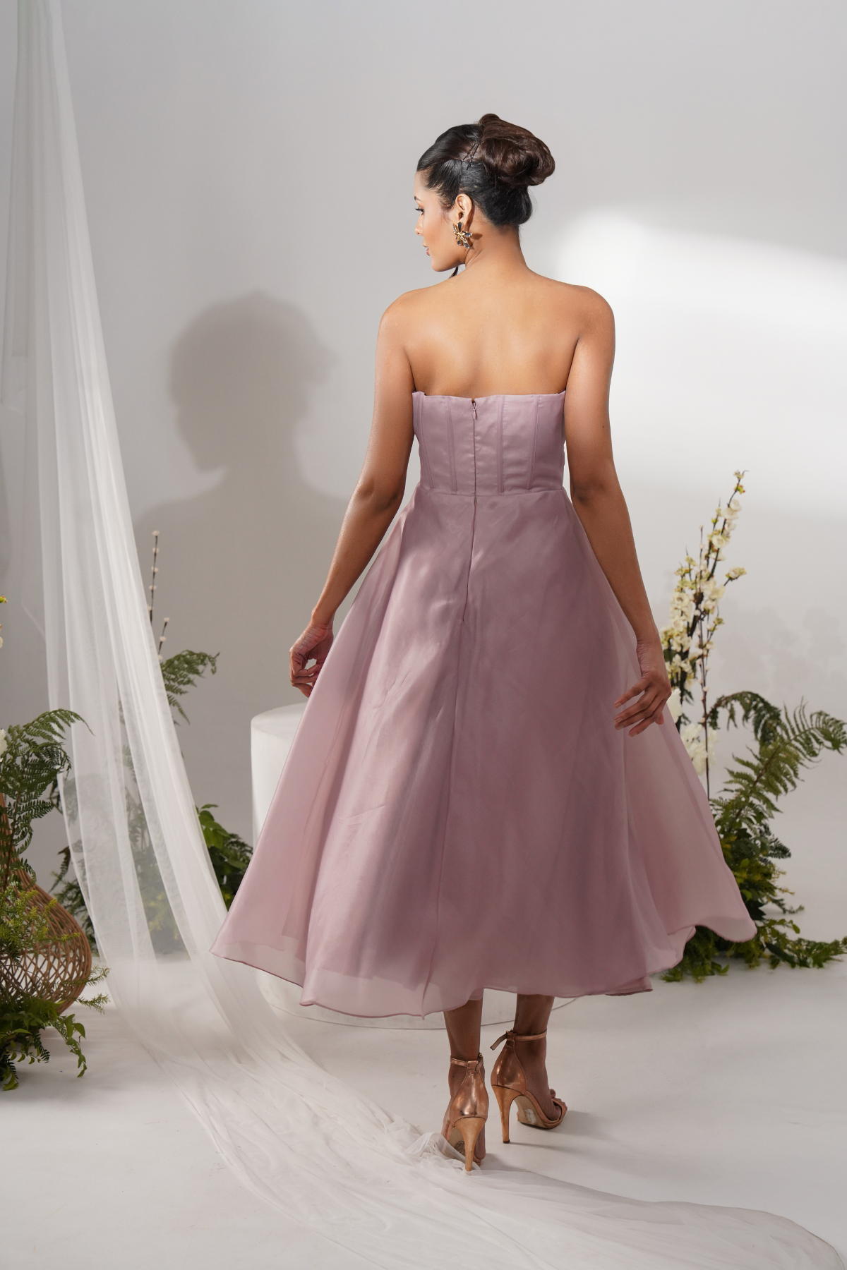 Dusky Rose Midi Dress