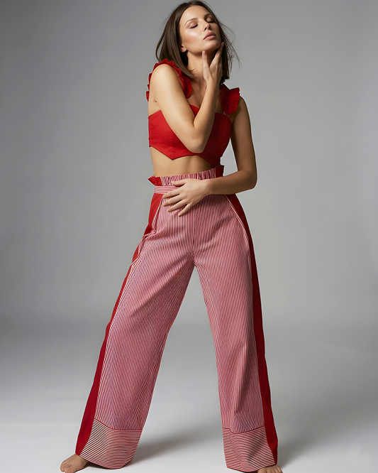 Scarlet Stripe  Pants